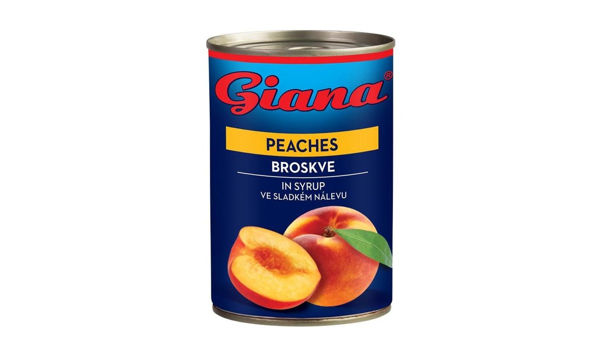 Giana Broskve loupané půlené ve sladkém nálevu 410g