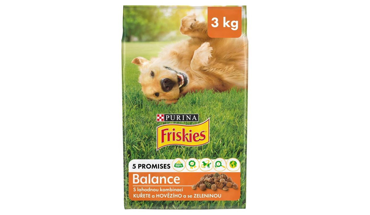 Friskies Pro dospělé psy Balance s kuřetem a zeleninou 3 kg
