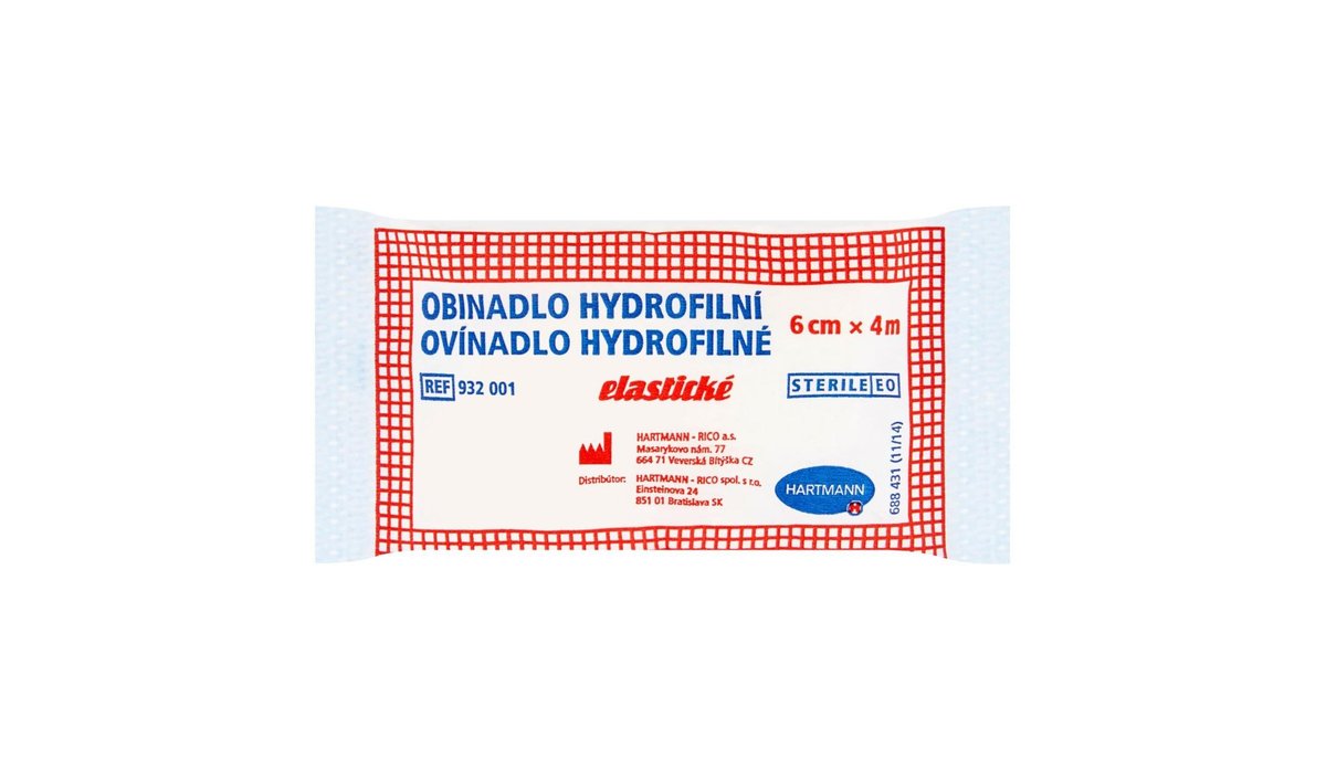 Hartmann Obinadlo hydrofilní elastické 6cmx4m 1 ks
