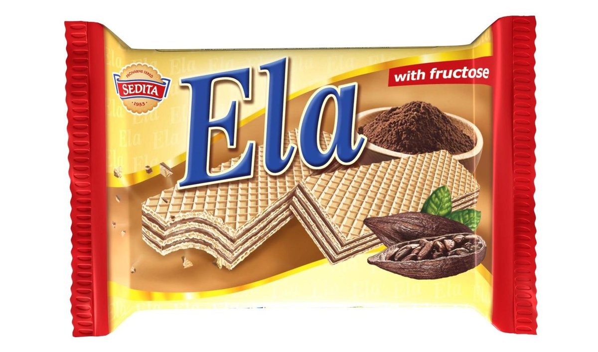 Sedita Ela Oplatky s krémovo-kakaovou náplní s čokoládovým aromatem a fruktózou 40g