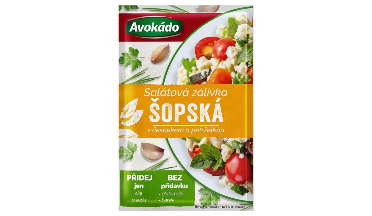 Avokádo Salátová zálivka šopská s česnekem a petrželkou 8g