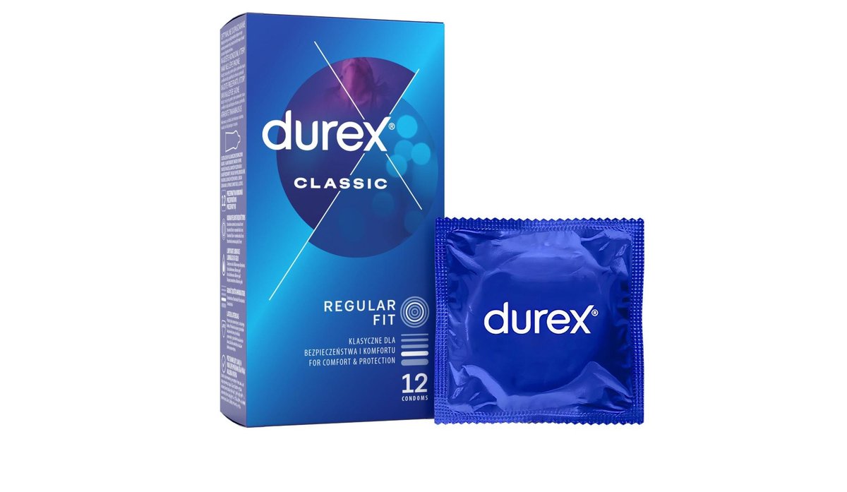 Презервативы Durex Classic Easy-on с лубрикантом, 12 шт.