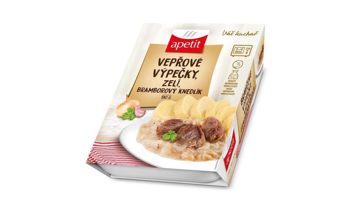 Apetit Vepřové výpečky, zelí, knedlík 510g