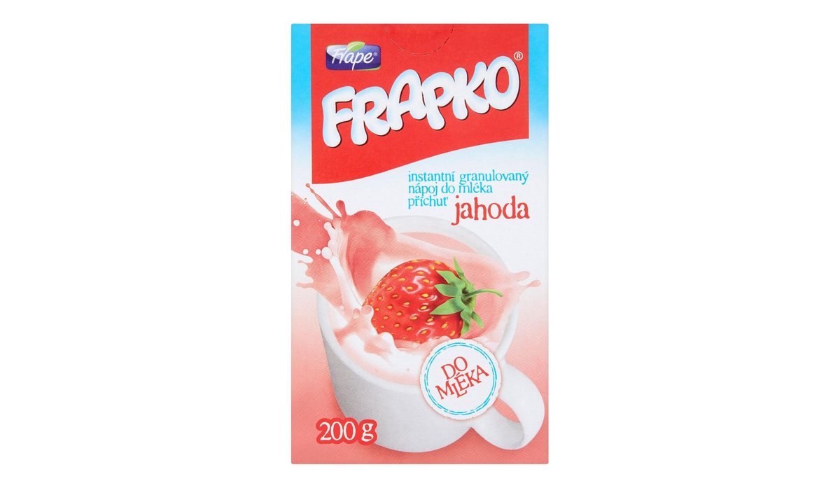 Frapko Instantní granulovaný nápoj do mléka jahoda 200 g