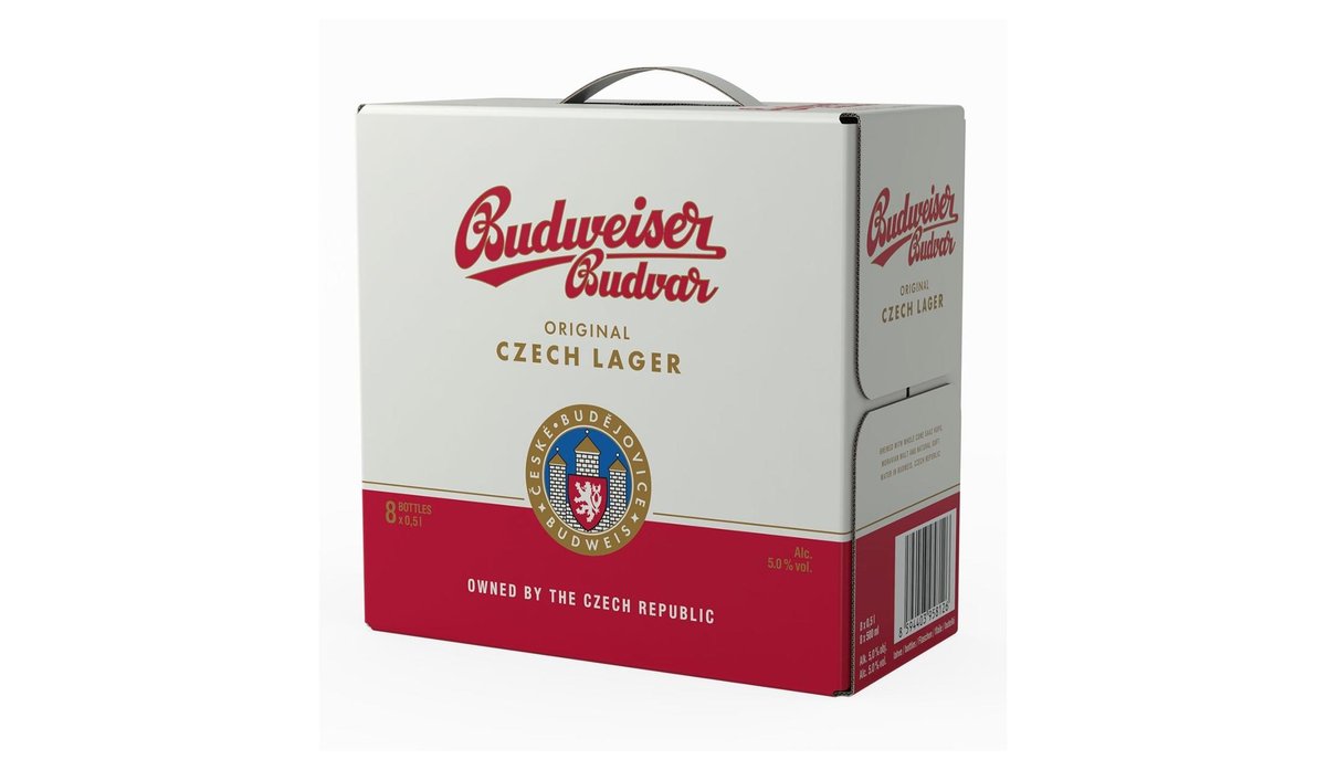 Budweiser Budvar Světlý ležák pivo multipack 8x0,5 l