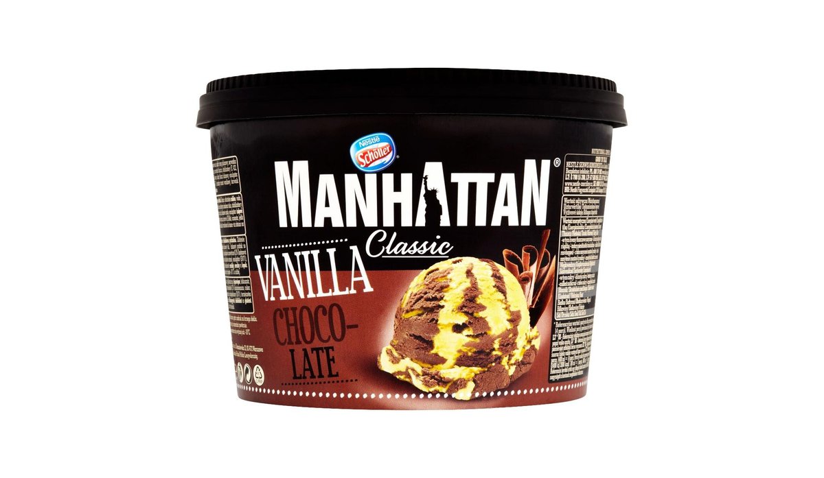 Manhattan Classic mražený krém s vanilkovou a čokoládovou příchutí 1400 ml