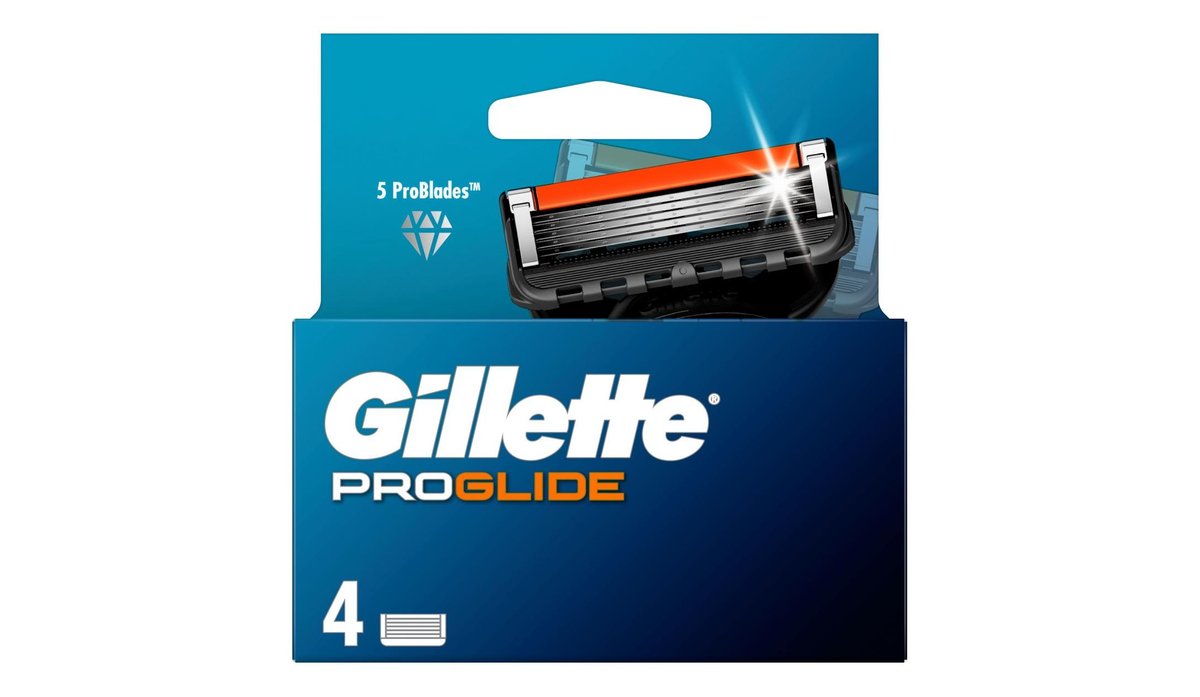 Сменные бритвенные головки Gillette ProGlide для мужчин + 4 сменные головки.