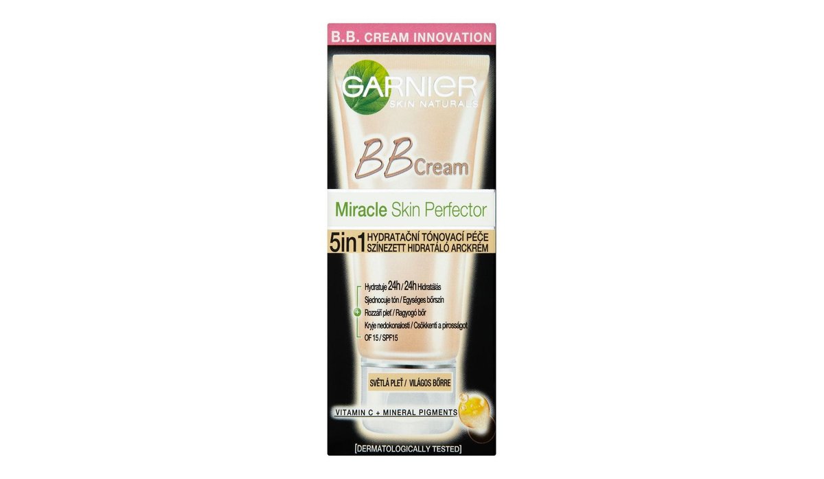 Garnier Skin Naturals BB Cream 5v1 hydratační tónovací péče světlý odstín 50 ml