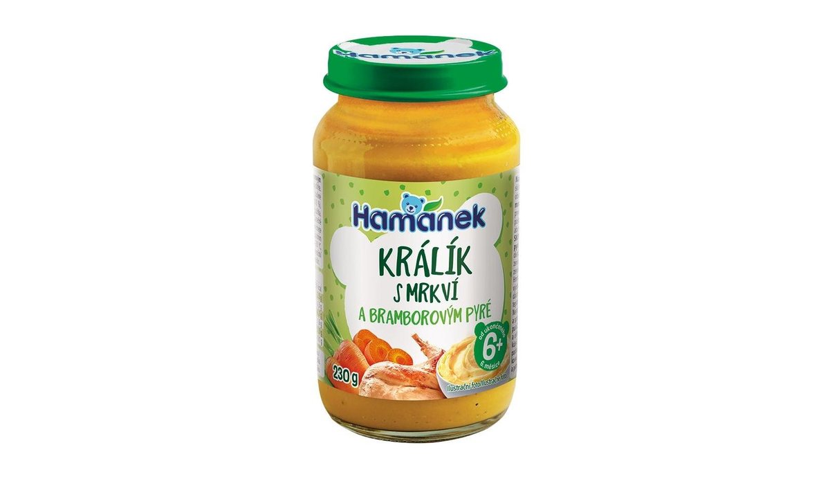 Hamánek Králík s bramborem v mrkvové omáčce 230 g