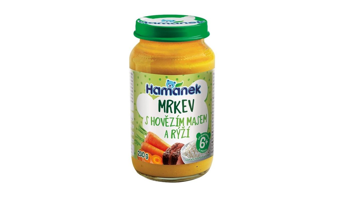 Hamánek Rýže s karotkou a hovězím masem 230 g