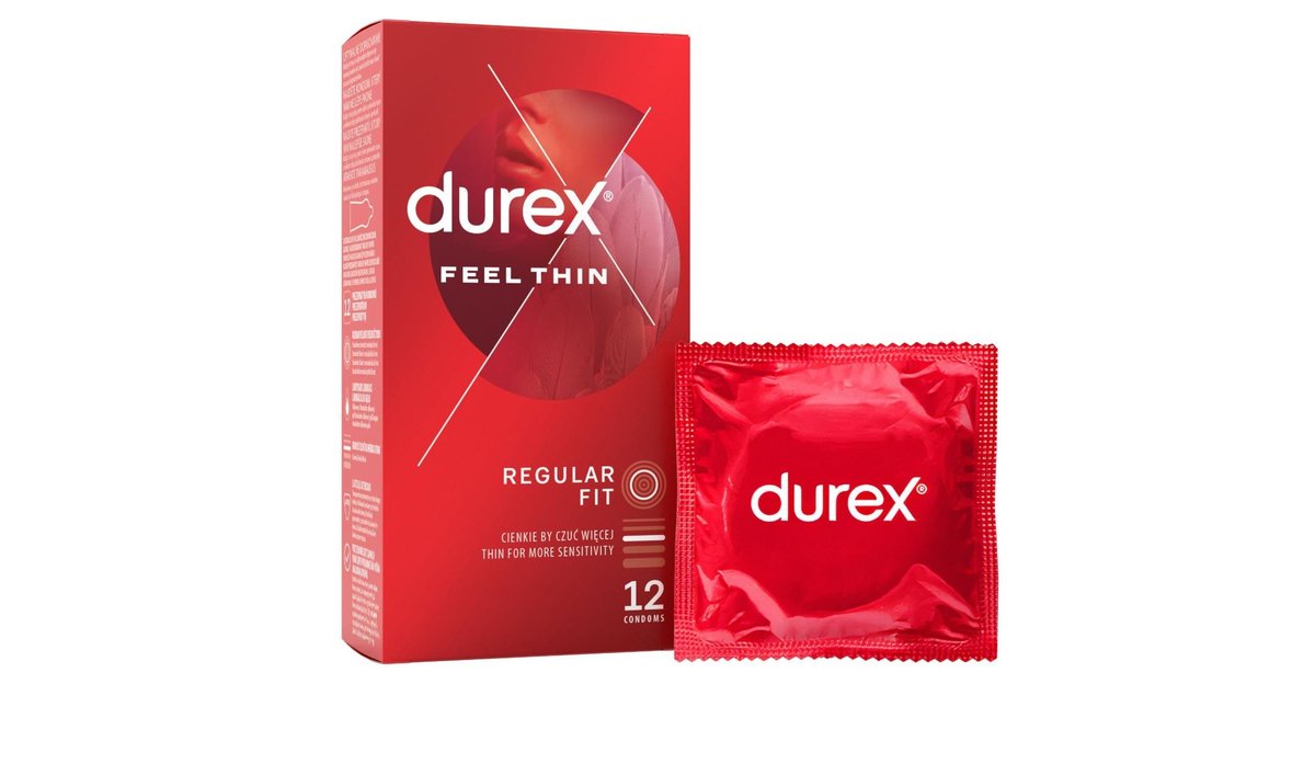 Презервативы Durex Feel Thin для большей чувствительности, 12 шт.