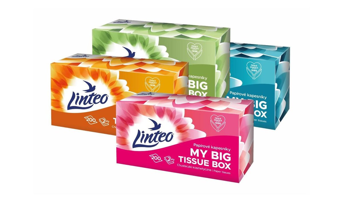 Linteo Satin papírové kapesníčky 200ks