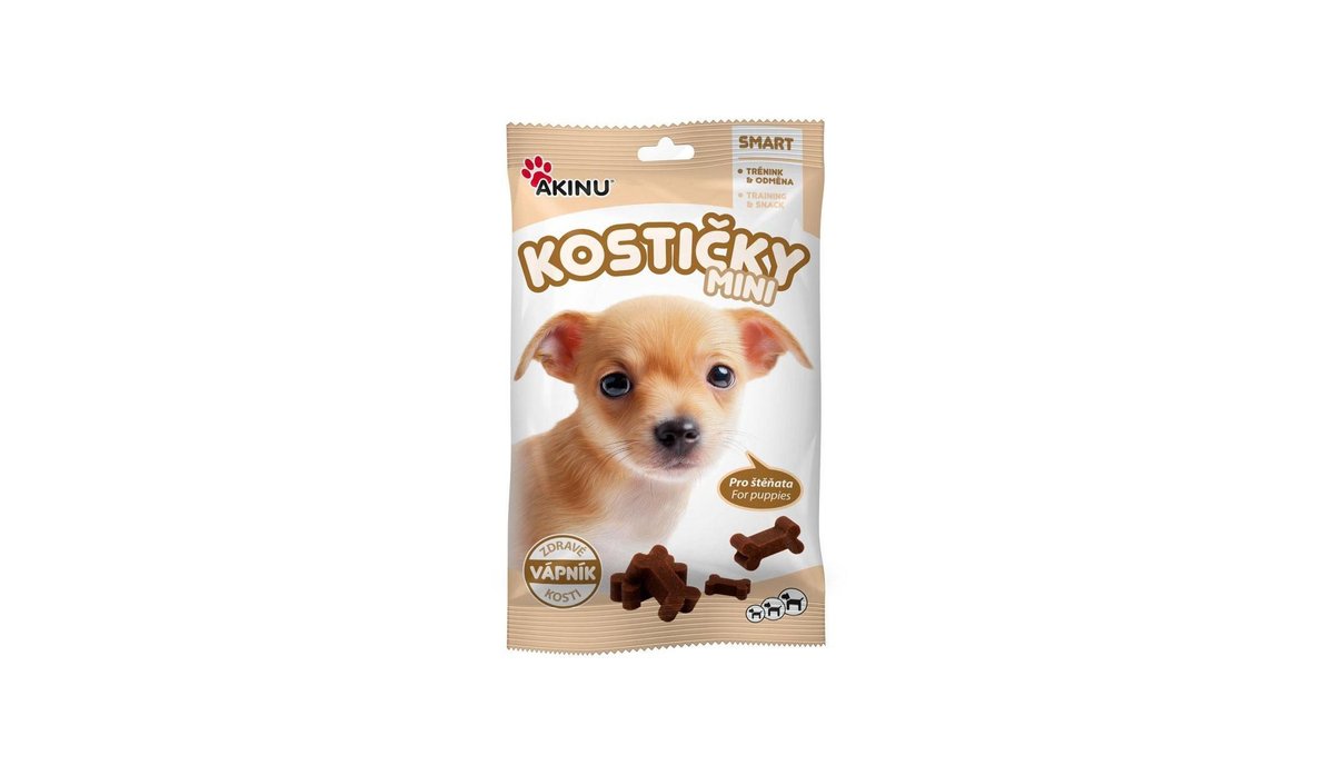 Akinu Kostičky Mini pro štěňata s vápníkem 60 g