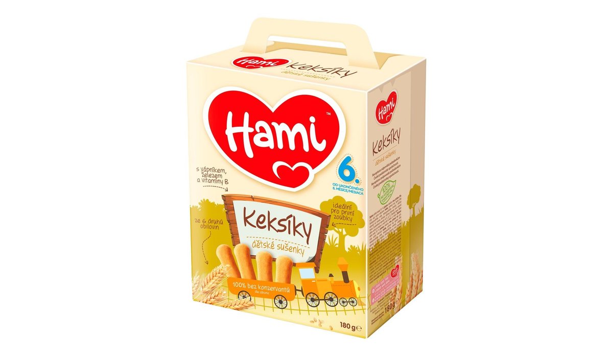 Hami Sušenky Keksíky se 6 cereáliemi od ukončeného 6. měsíce 180 g