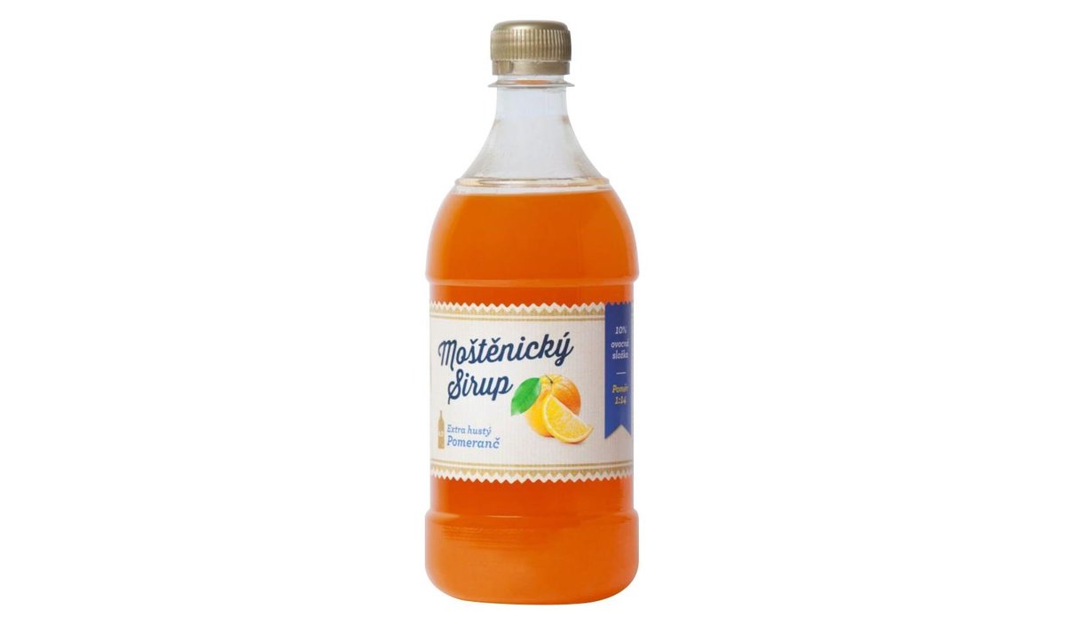 Moštěnický sirup Pomeranč 0,7 l