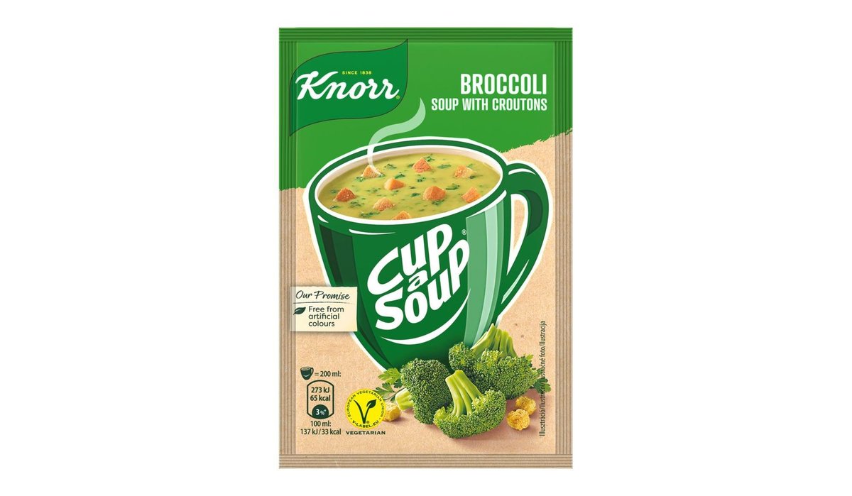 Knorr Cup a Soup Brokolicová instantní polévka s krutony 16 g