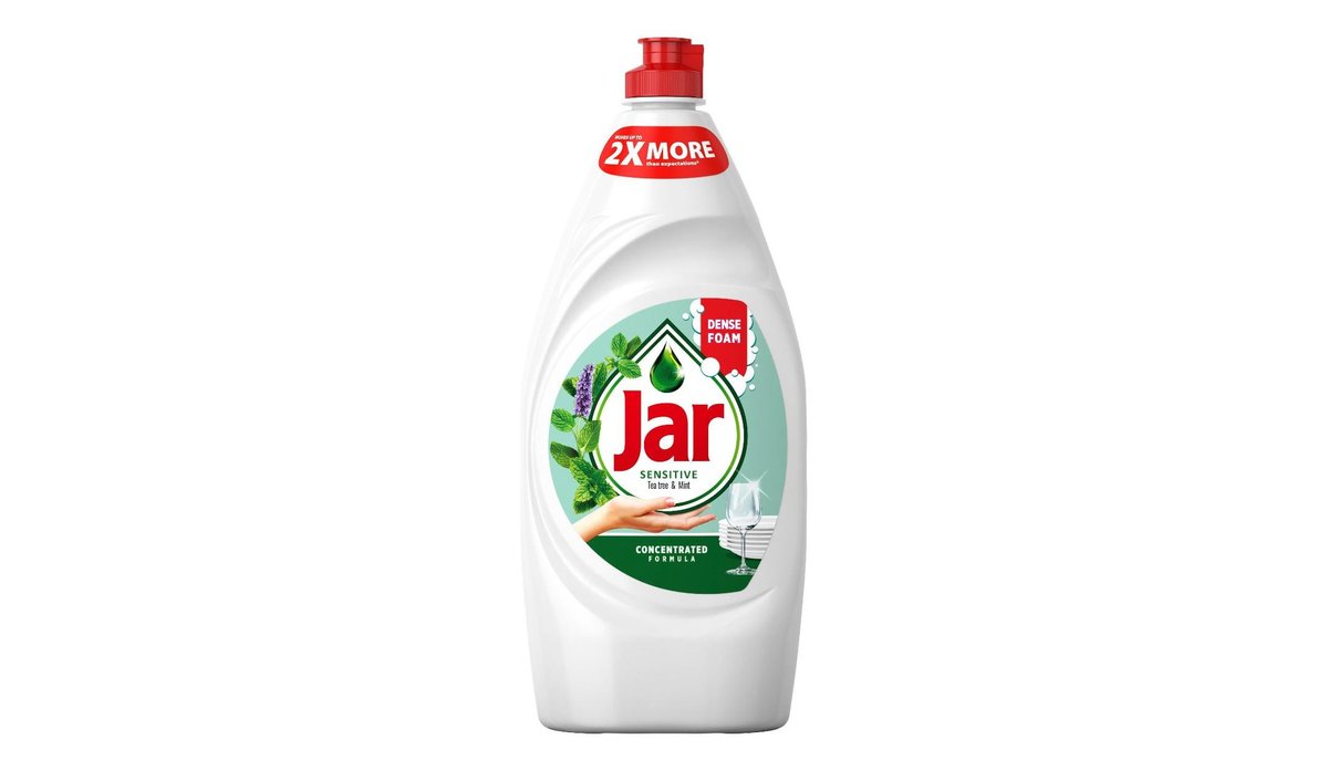 Jar Sensitive prostředek na mytí nádobí teatree & mint 900 ml