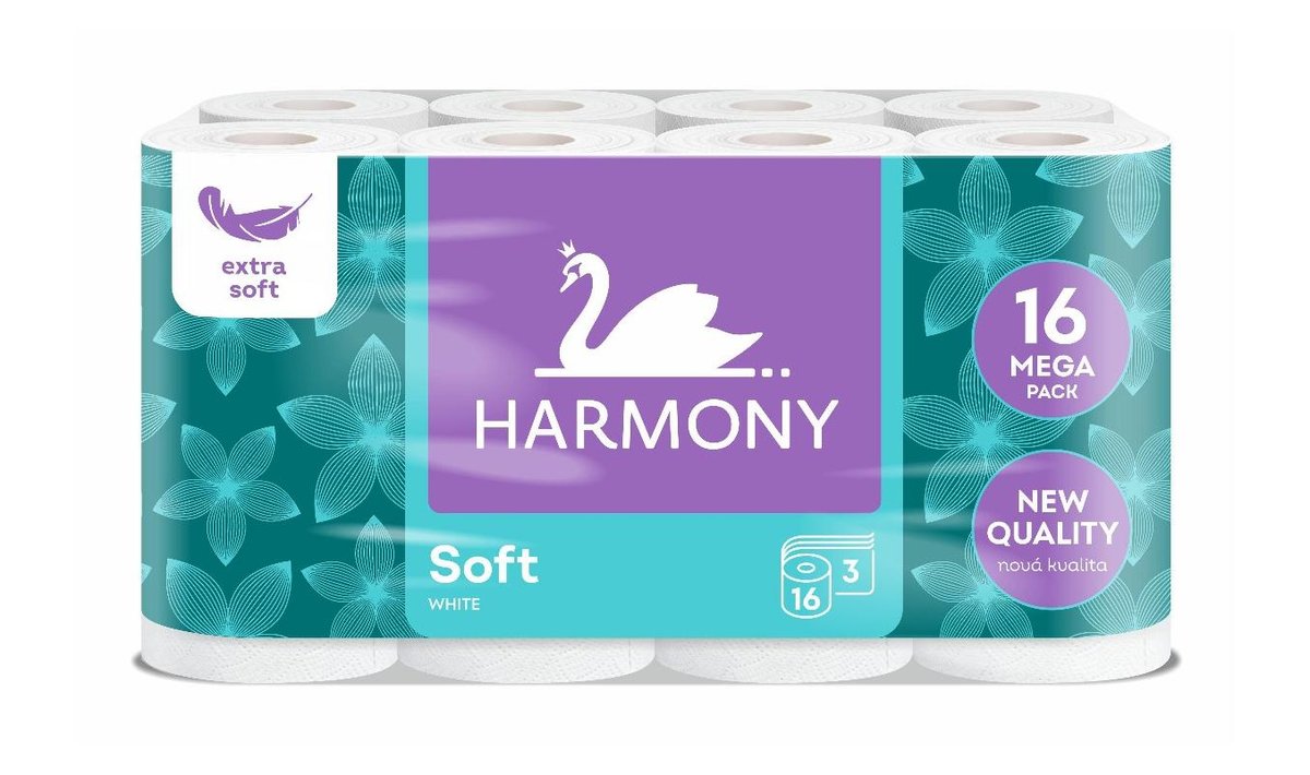 Harmony Soft White toaletní papír 3 vrstvy 16 ks