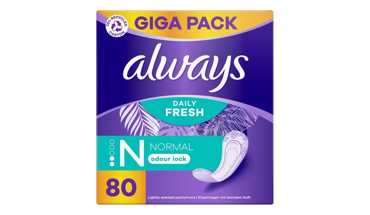 Always Dailies Normal Fresh & Protect Intimky 80 ks