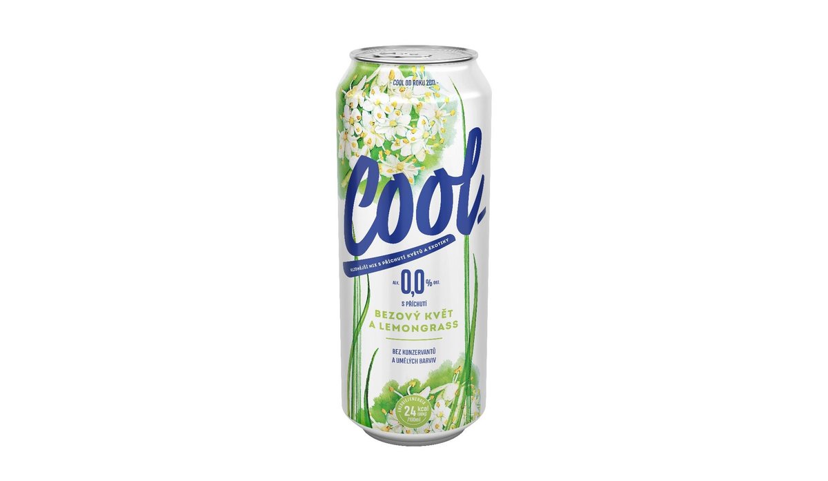 Cool S příchutí bezový květ & lemongrass nealko 0,5 l