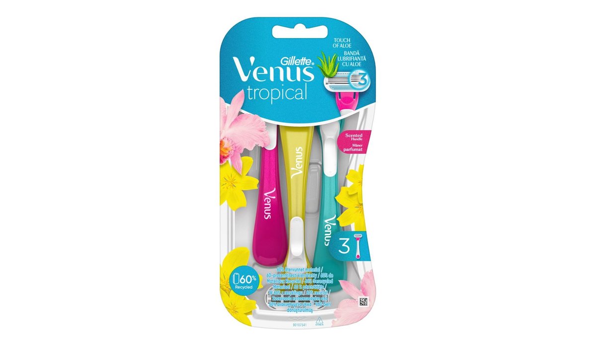 Набор из 3 бритвенных лезвий Gillette Venus Tropical Instant.