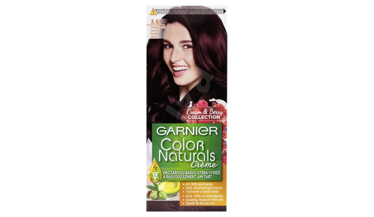 Garnier Color Naturals permanent hair color 3.61 blackberry red