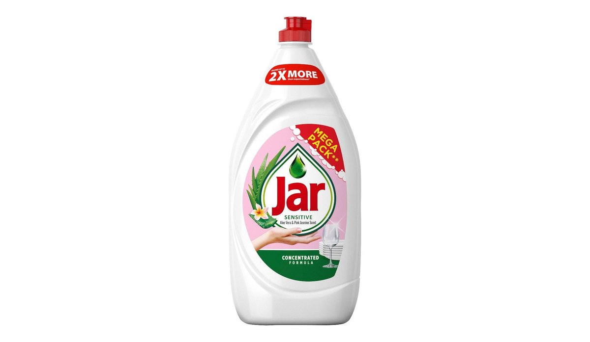 Jar Sensitive Aloe Vera&Pink Jasmin Tekutý prostředek na nádobí 1,35l
