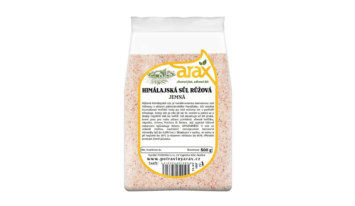 Arax Sůl Himálajská růžová, jemná 1kg