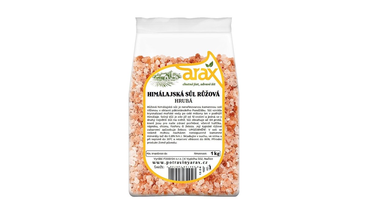 Arax Sůl Himálajská růžová, hrubá 1kg