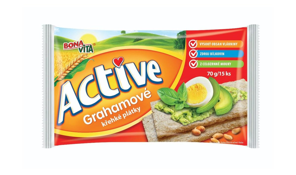 Bonavita Křehké plátky grahamové active 70g