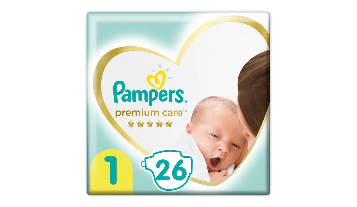 Подгузники Pampers Premium Care размер 1 (2-5 кг), 26 шт.