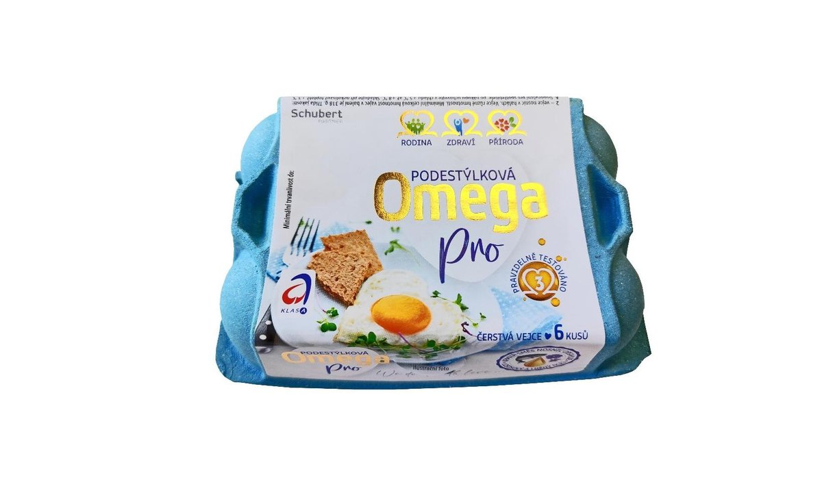 Schubert Čerstvá vejce Omega Pro podestýlková M 6 ks