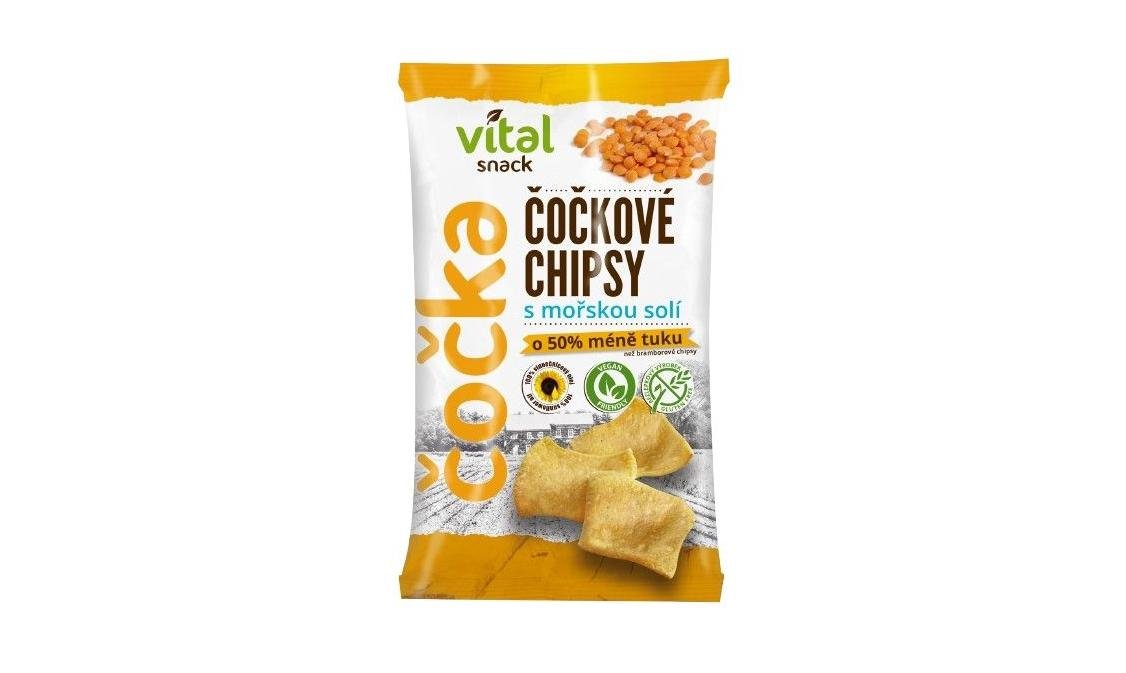 Čočkové chipsy s mořskou solí 65g