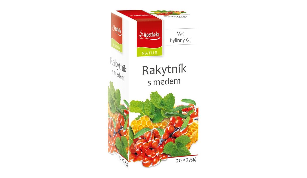 Apotheke Natur Rakytník s medem čaj 20 x 2,5 g