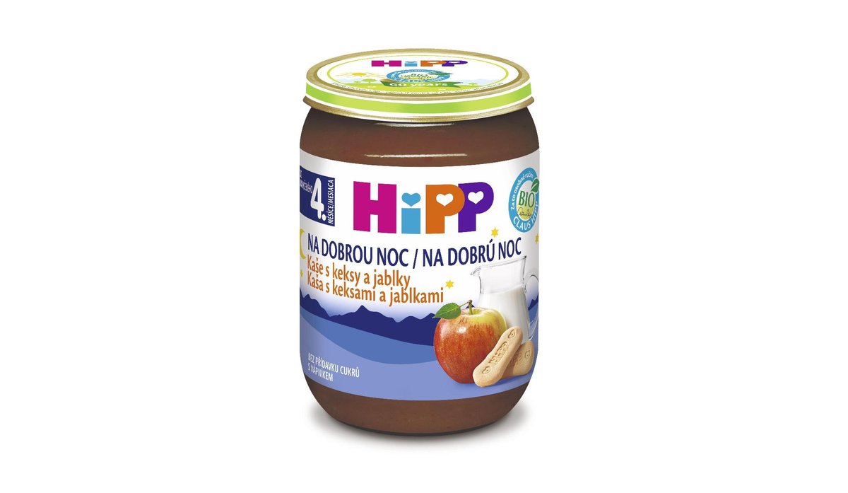 HiPP BIO Kaše na dobrou noc s keksy a jablky 190 g