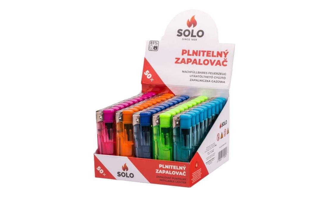 Plnící zapalovač s dětskou pojistkou Piezo SOLO