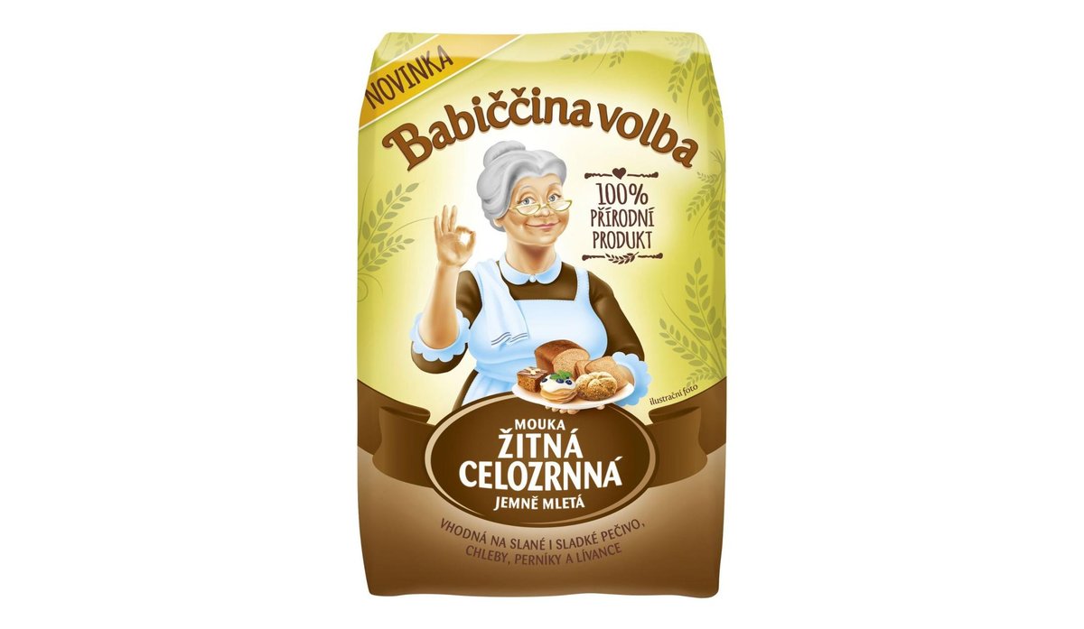 Babiččina Volba Mouka žitná celozrnná jemně mletá 1kg