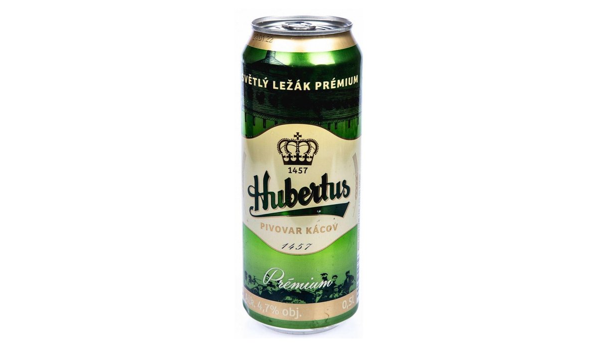 Hubertus Světlý Ležák 0,5l Plech
