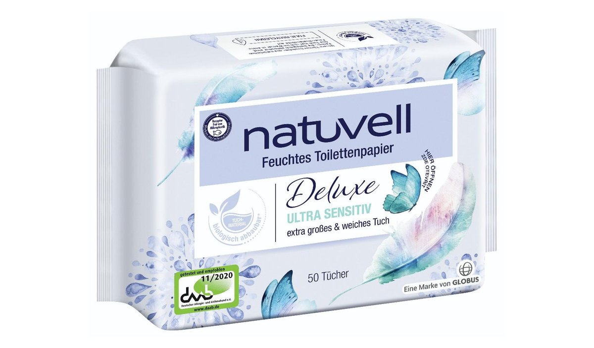Natuvell Vlhčený toaletní papír Ultra Sensitive 50 ks