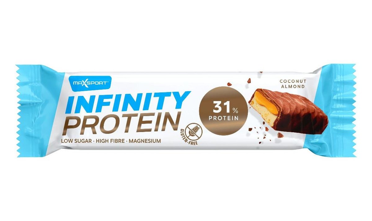 MaxSport Kokos & mandle proteinová tyčinka 55g