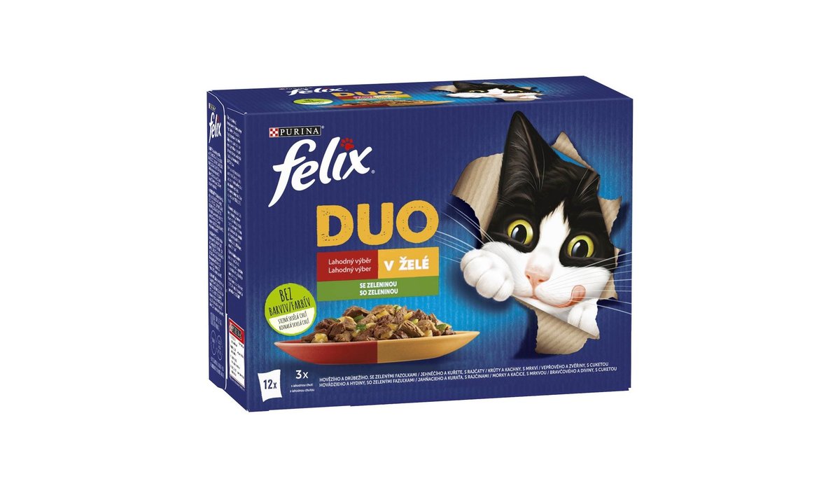 FELIX Fantastic DUO Multipack se zeleninou 12x85g