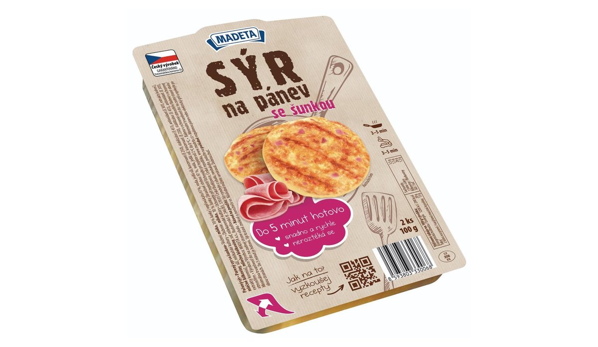 Madeta Sýr na pánev šunka 100g