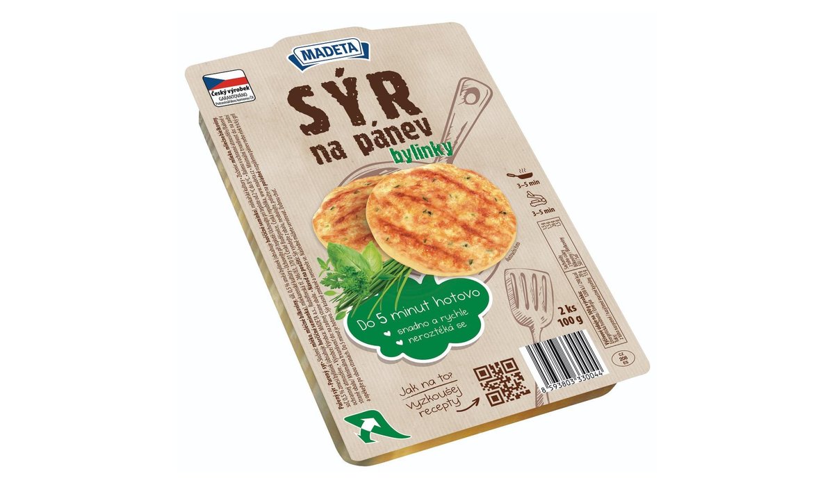 Madeta Sýr na pánev bylinky 100g