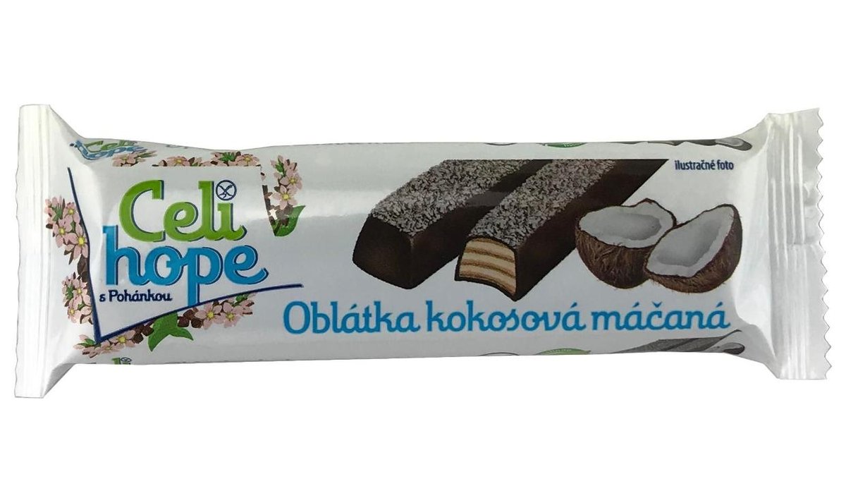 Celihope oplatky kokosové máčené bez lepku 34g