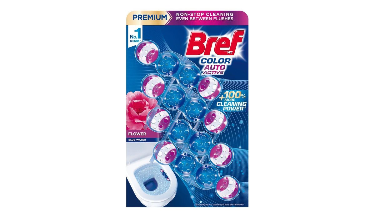 Bref Color Aktiv Flower tuhý WC blok 4 x 50g
