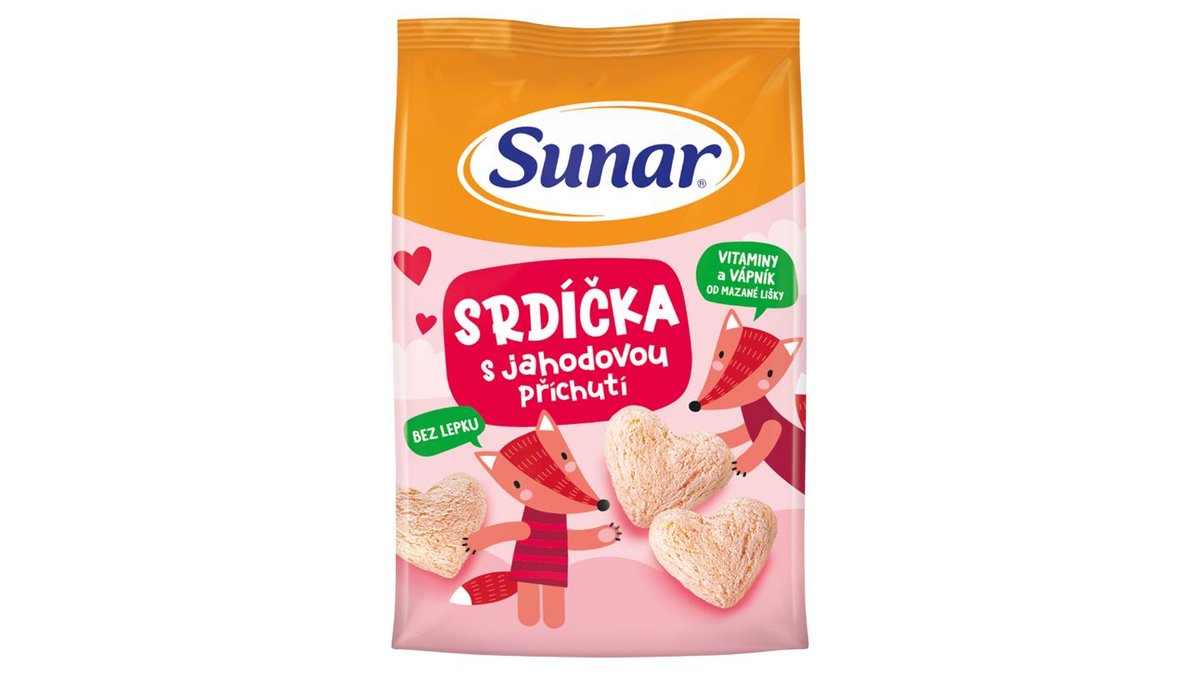 Sunar Srdíčka s jahodovou příchutí 50g