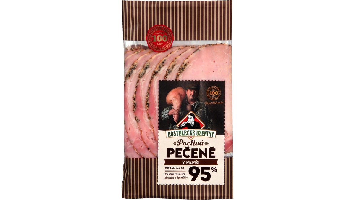 Kostelecké uzeniny Pečeně v pepři 100 g