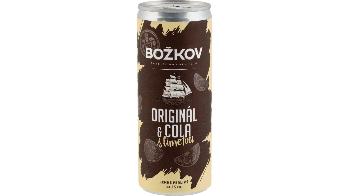 Božkov Cola&Limeta ostatní alko. nápoj 0,25 l
