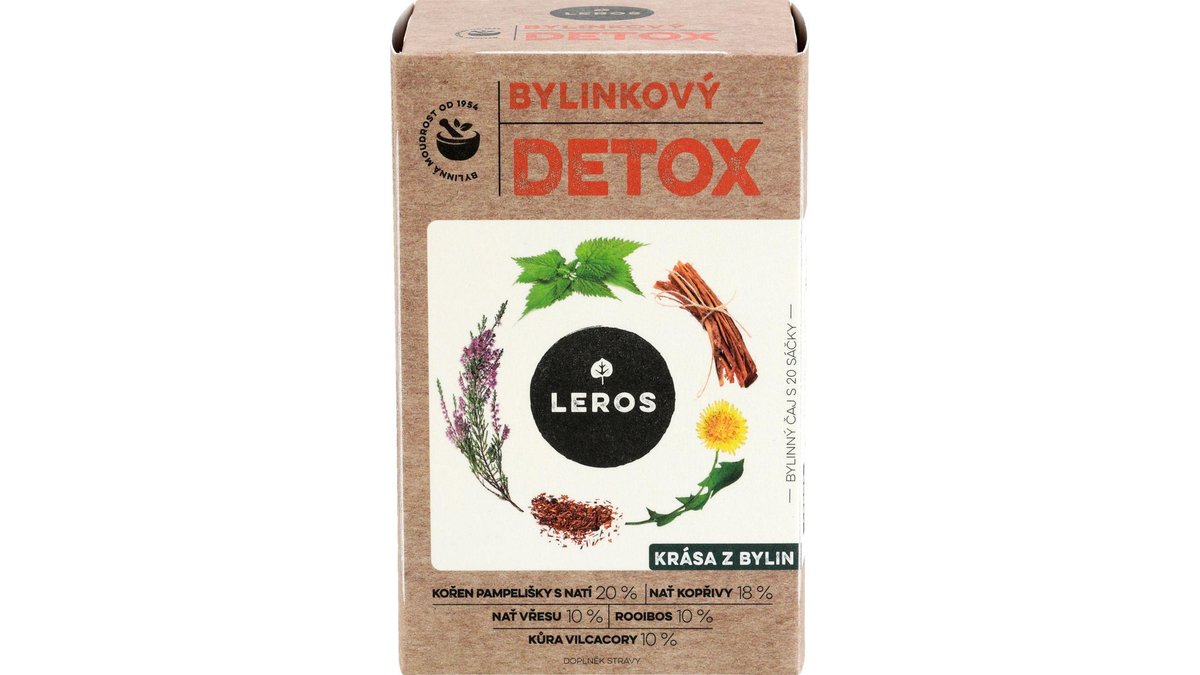 Leros Bylinný čaj Bylinkový detox 20x1,5 g