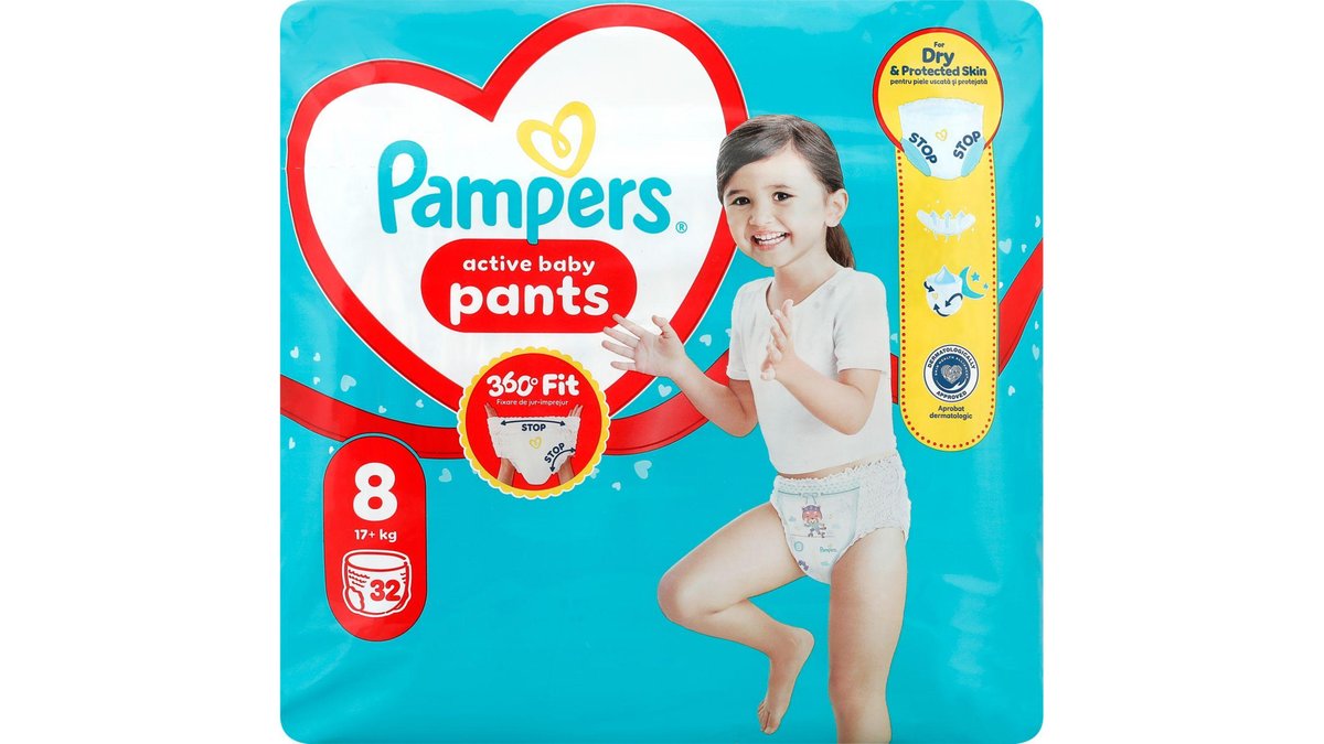 Pampers ActiveBaby Diaper Pants 8 | 17+ kg | 32 pcs 1